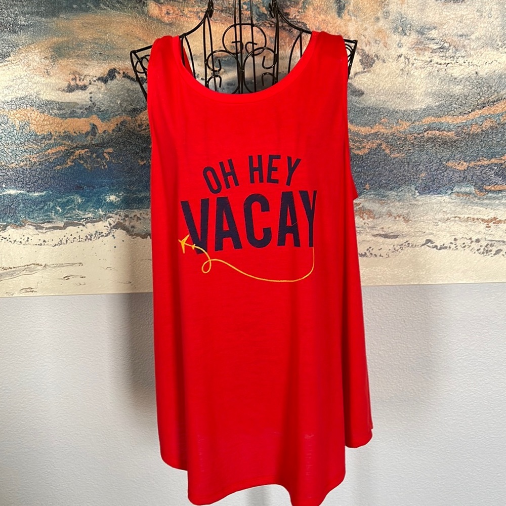 Vacay red tank